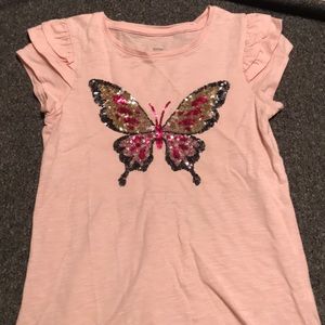 Light pink butterfly blouse size 6x